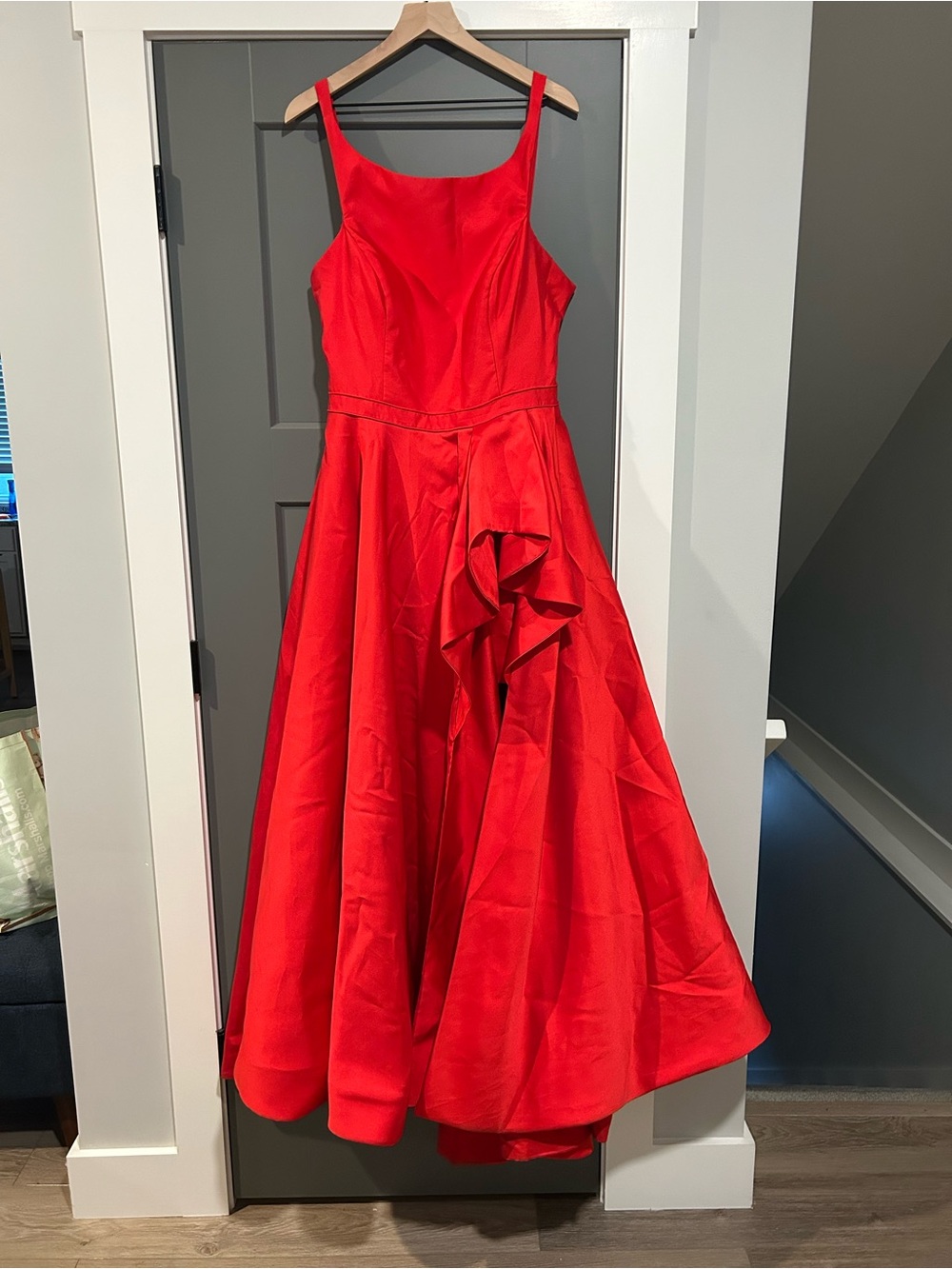 Red Sherri Hill Prom or Pageant Dress with slit size 18